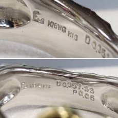 画像6: K18WG/K18ガーネットダイヤモンドリング G1.33 P0.05 D0.05 12.4g (6)