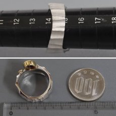 画像7: K18WG/K18ガーネットダイヤモンドリング G1.33 P0.05 D0.05 12.4g (7)