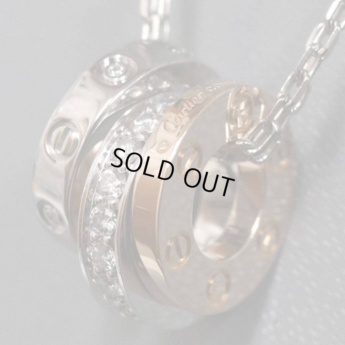 画像2: 750(WG/PG)ラブスリーフープネックレス ダイヤモンド 8.6g(B7219800)内外箱 保証書 領収書 (2)