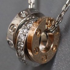画像2: 750(WG/PG)ラブスリーフープネックレス ダイヤモンド 8.6g(B7219800)内外箱 保証書 領収書 (2)