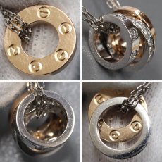 画像3: 750(WG/PG)ラブスリーフープネックレス ダイヤモンド 8.6g(B7219800)内外箱 保証書 領収書 (3)