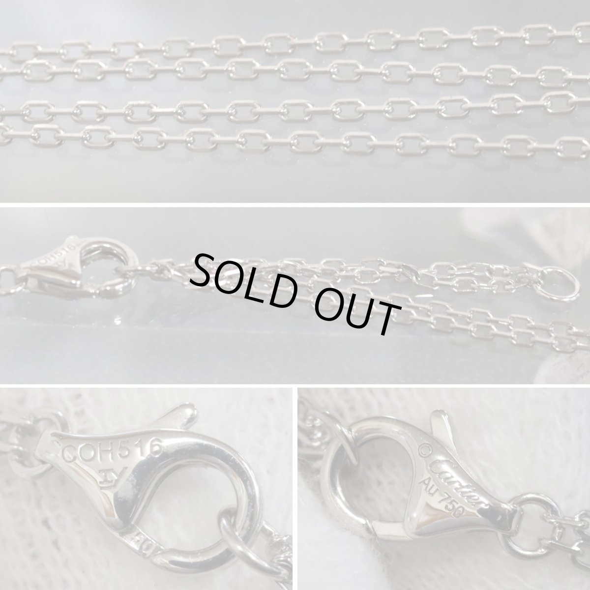 画像7: 750(WG/PG)ラブスリーフープネックレス ダイヤモンド 8.6g(B7219800)内外箱 保証書 領収書 (7)