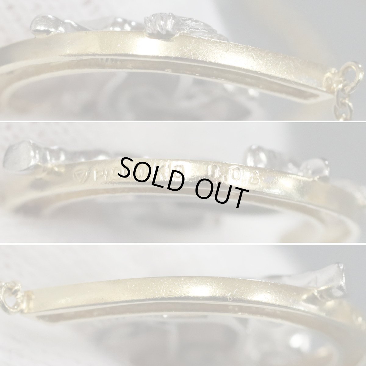 画像4: K18/Pt900ダイヤモンドネックレス 馬 馬蹄 D0.08 7.4g (4)