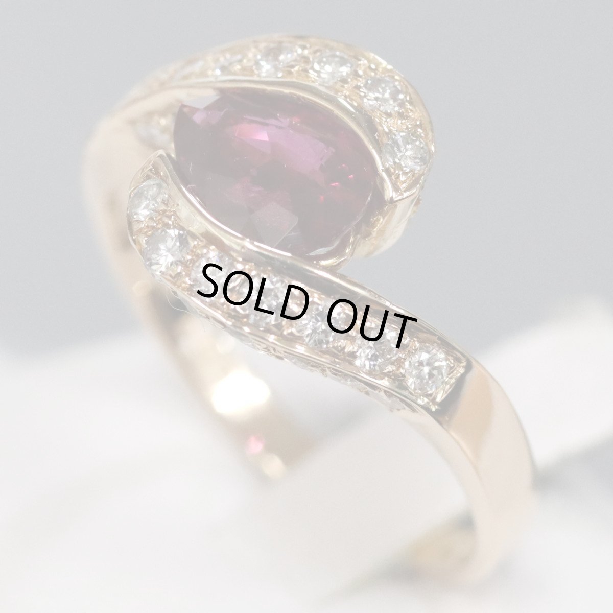 画像2: 18K750(PG)ルビーダイヤモンドリング R1.01 4.6g #16 ソーティング ピンクゴールド (2)