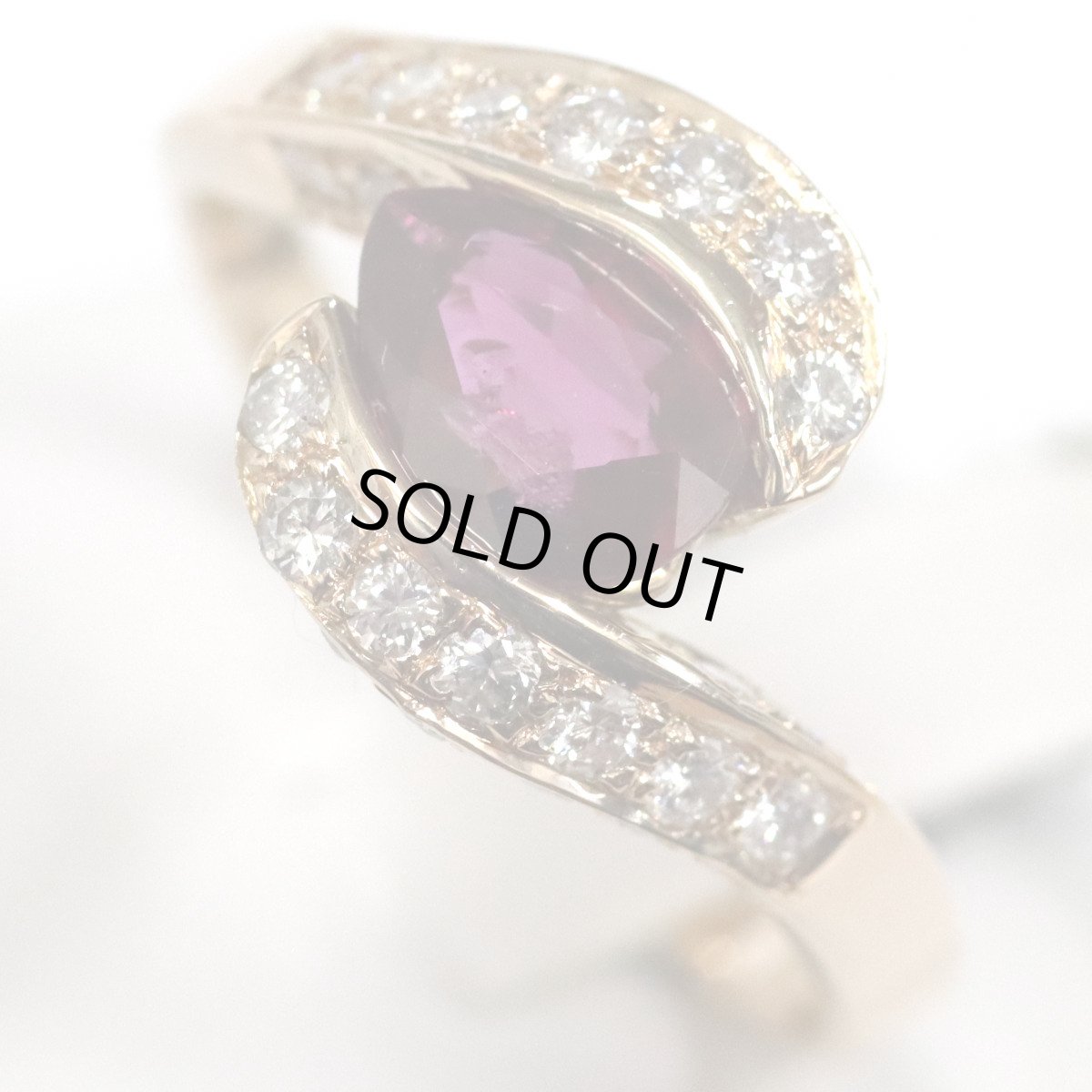 画像4: 18K750(PG)ルビーダイヤモンドリング R1.01 4.6g #16 ソーティング ピンクゴールド (4)