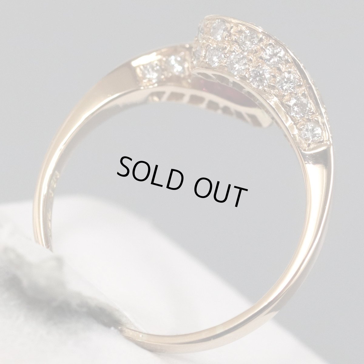 画像5: 18K750(PG)ルビーダイヤモンドリング R1.01 4.6g #16 ソーティング ピンクゴールド (5)