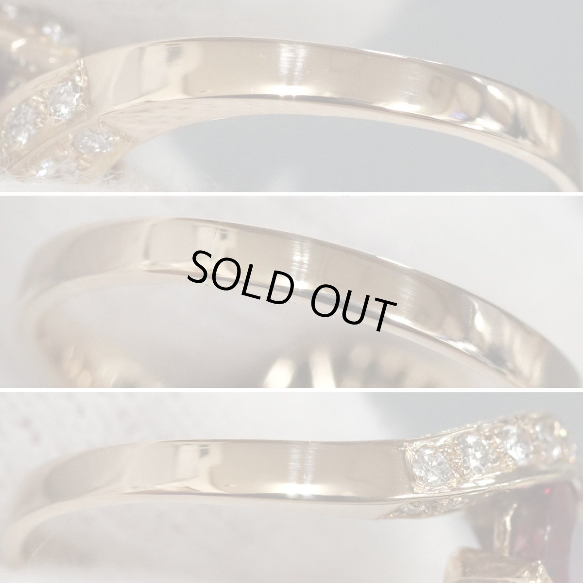 画像6: 18K750(PG)ルビーダイヤモンドリング R1.01 4.6g #16 ソーティング ピンクゴールド (6)