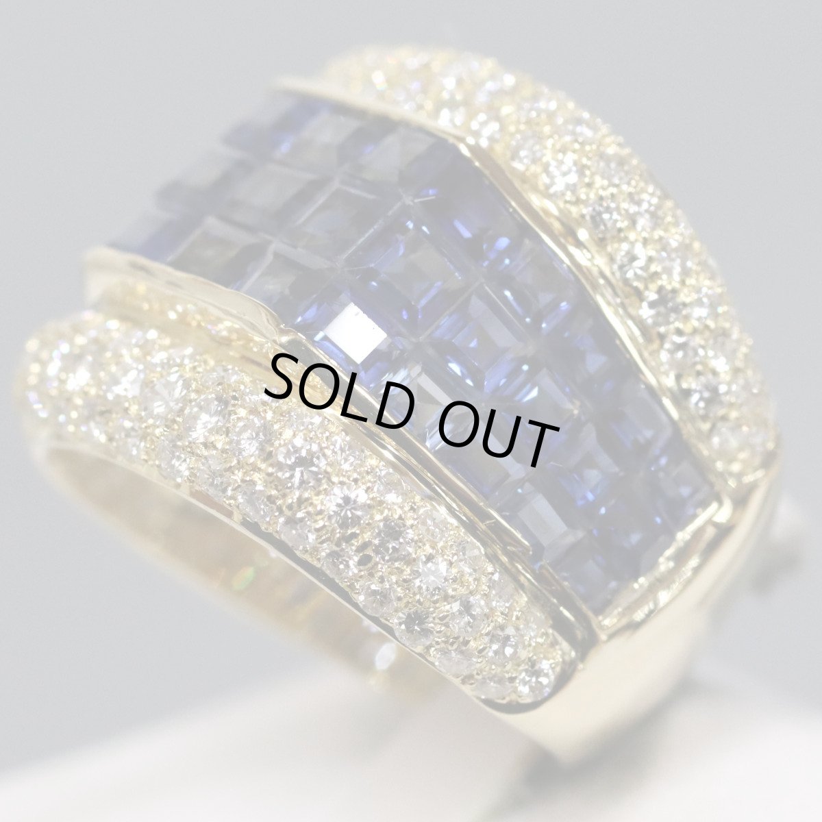 画像2: 750サファイアダイヤモンドリング S4.71 D1.18 11.9g #12 (2)