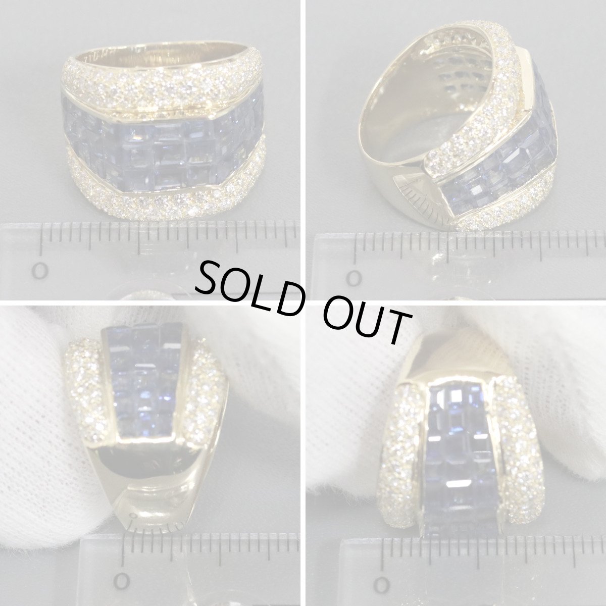 画像8: 750サファイアダイヤモンドリング S4.71 D1.18 11.9g #12 (8)