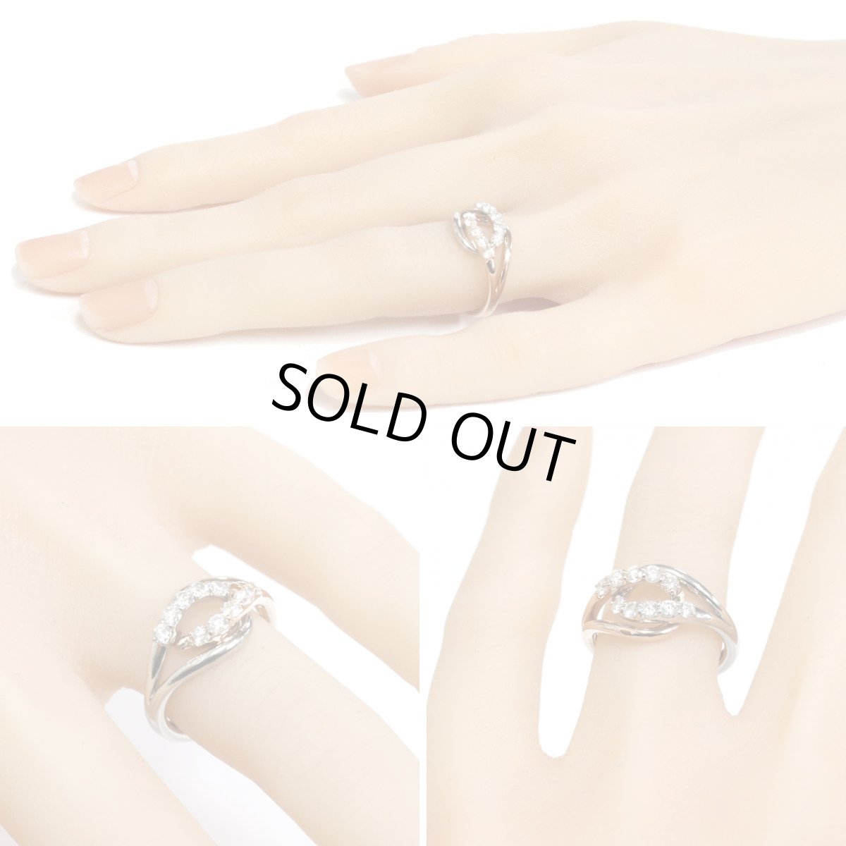 画像10: K18PG/Pt900ダイヤモンドリング D0.53 6.4g #11-12 開閉式 (10)