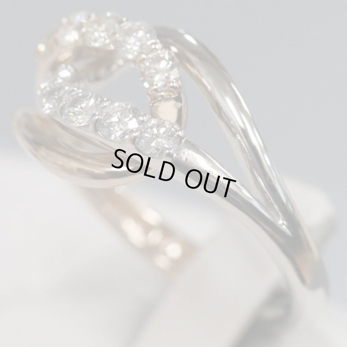 画像3: K18PG/Pt900ダイヤモンドリング D0.53 6.4g #11-12 開閉式 (3)