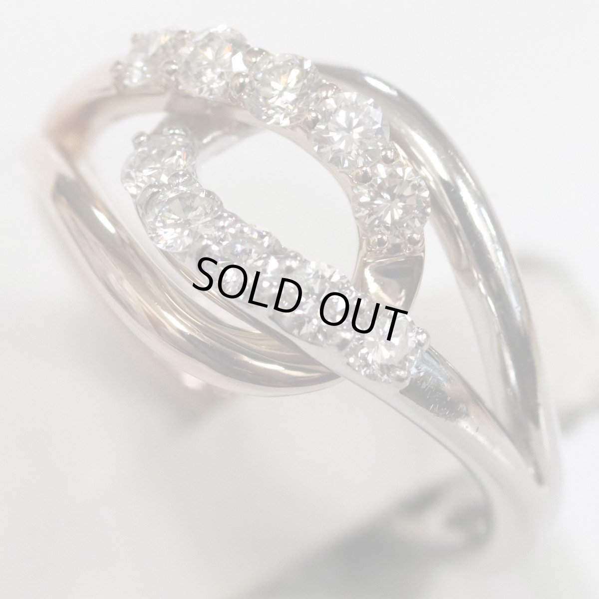 画像4: K18PG/Pt900ダイヤモンドリング D0.53 6.4g #11-12 開閉式 (4)