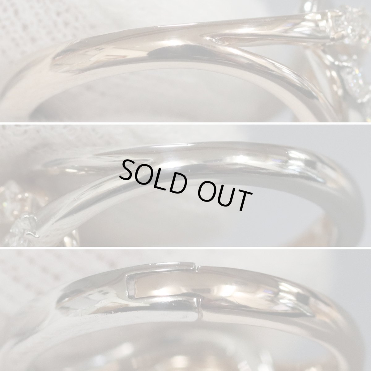 画像6: K18PG/Pt900ダイヤモンドリング D0.53 6.4g #11-12 開閉式 (6)