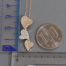 画像10: K18PG/WGダイヤモンドペンダント ハートモチーフ D1.00 3.7g (10)
