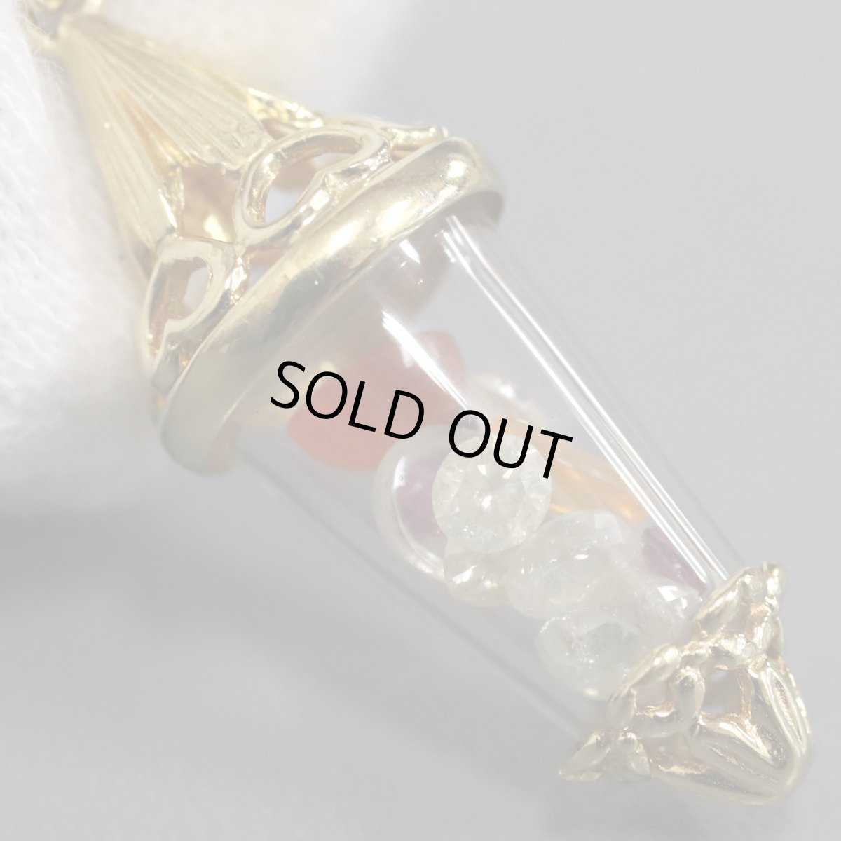 画像3: K18マルチカラーストーンペンダントトップ ランタンモチーフ マルチ1.60 D1.00 4.8g (3)