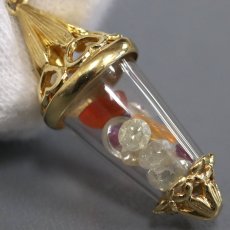 画像3: K18マルチカラーストーンペンダントトップ ランタンモチーフ マルチ1.60 D1.00 4.8g (3)