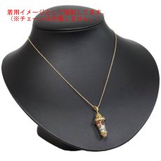 画像7: K18マルチカラーストーンペンダントトップ ランタンモチーフ マルチ1.60 D1.00 4.8g (7)