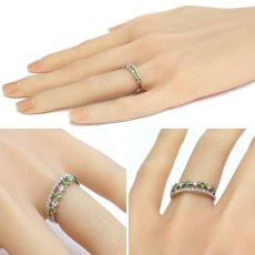 画像10: Pt900デマントイドガーネットダイヤモンドリング G0.180 D0.25 3.5g #13 (10)