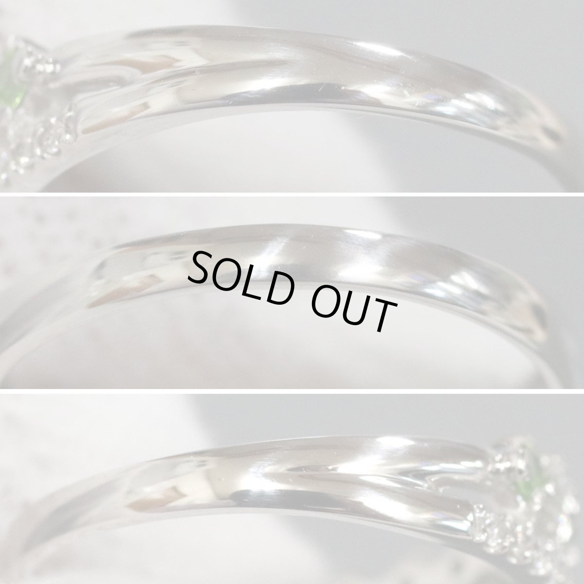 画像6: Pt900デマントイドガーネットダイヤモンドリング G0.180 D0.25 3.5g #13 (6)