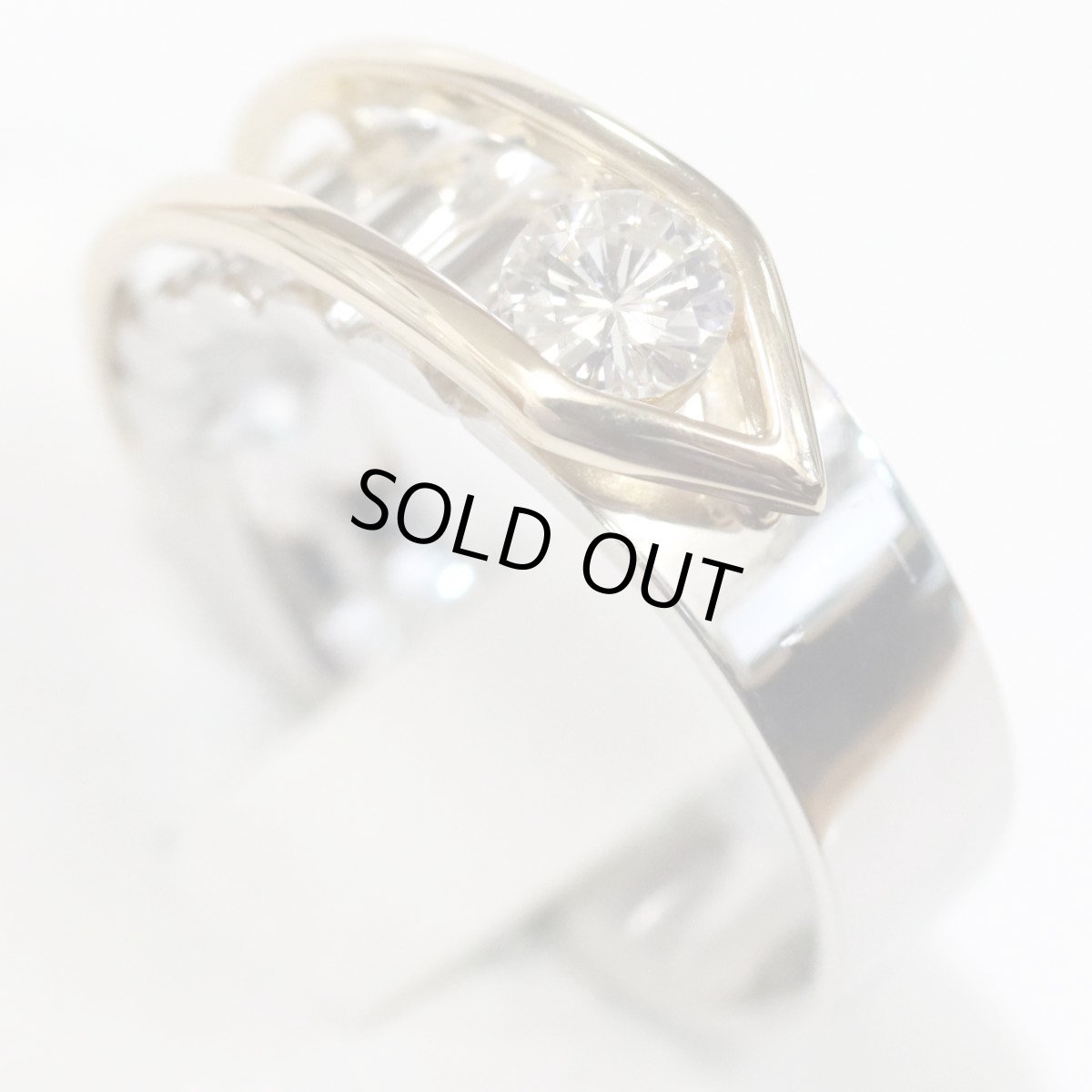 画像4: Pt900/K18ダイヤモンドリング D0.30 9.1g #12 プラチナ イエローゴールド コンビ (4)