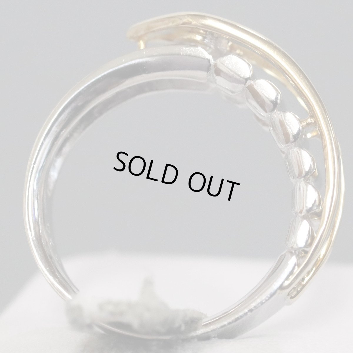 画像6: Pt900/K18ダイヤモンドリング D0.30 9.1g #12 プラチナ イエローゴールド コンビ (6)