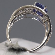 画像5: K18WGタンザナイトダイヤモンドリング TZ2.00 D0.20 4.6g #14 (5)