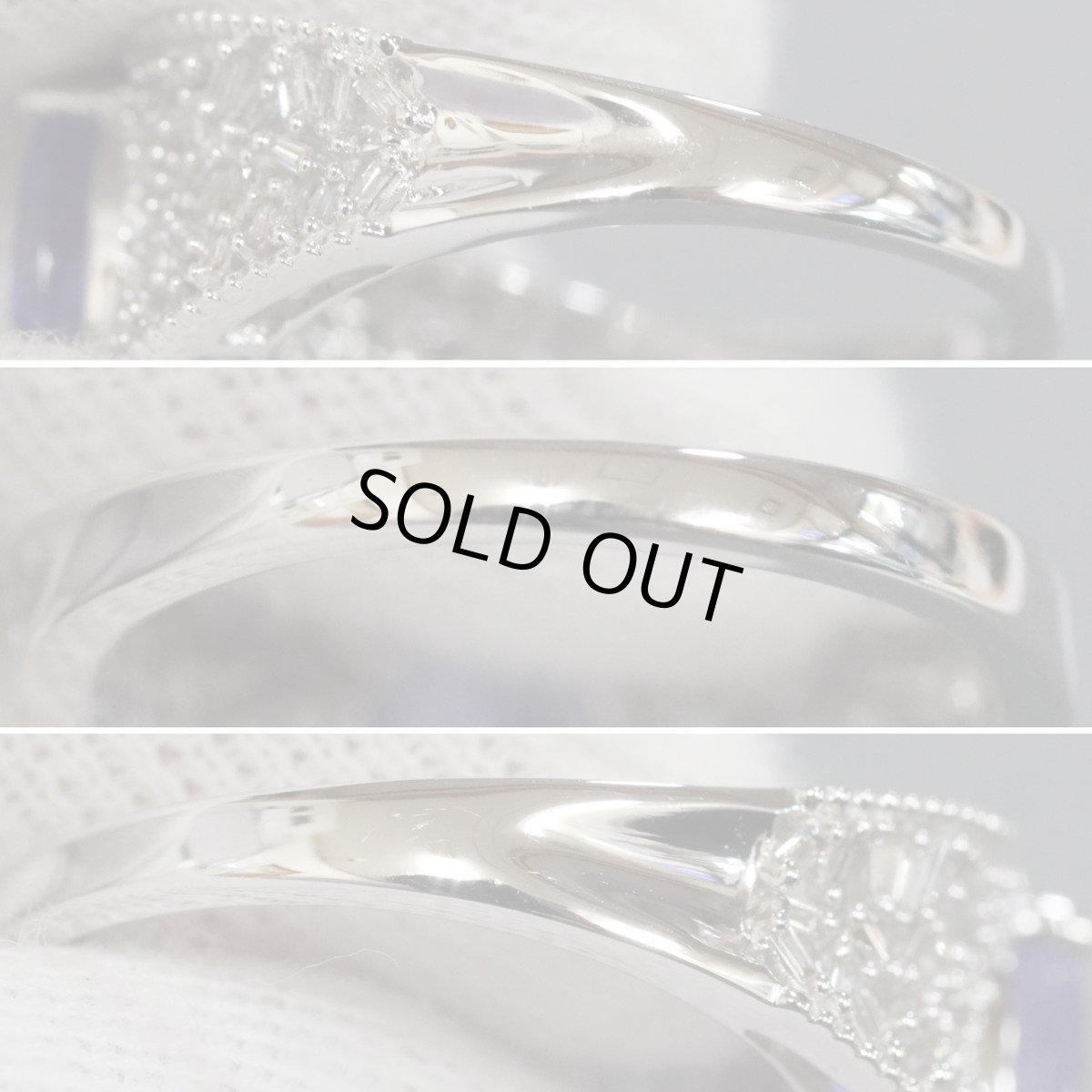 画像6: K18WGタンザナイトダイヤモンドリング TZ2.00 D0.20 4.6g #14 (6)