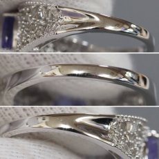 画像6: K18WGタンザナイトダイヤモンドリング TZ2.00 D0.20 4.6g #14 (6)