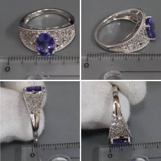 画像9: K18WGタンザナイトダイヤモンドリング TZ2.00 D0.20 4.6g #14 (9)