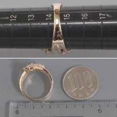 画像8: K18PGダイヤモンドリング フラワーモチーフ D0.51 6.2g #14.5 (8)