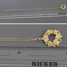 画像9: ミキモト K18YGダイヤモンドペンダント フラワーモチーフ D0.09 5.2g (9)
