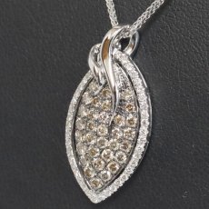 画像6: 750ダイヤモンドペンダント リーフモチーフ D0.95 5.9g (6)