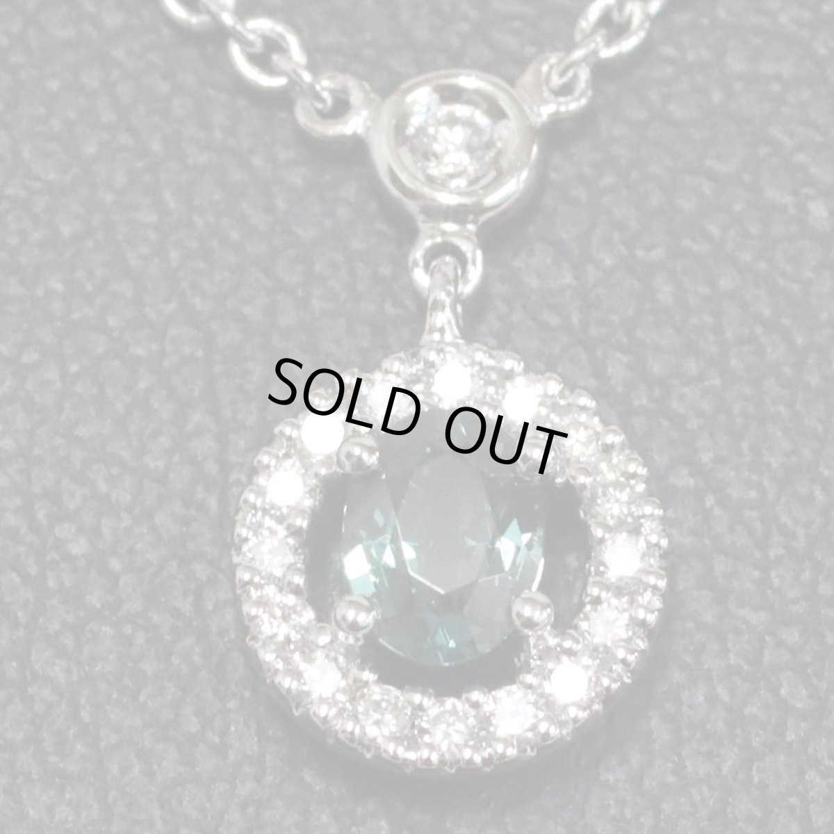 画像7: 750アレキサンドライトダイヤモンドネックレス A0.25 D0.19 3.7g (7)