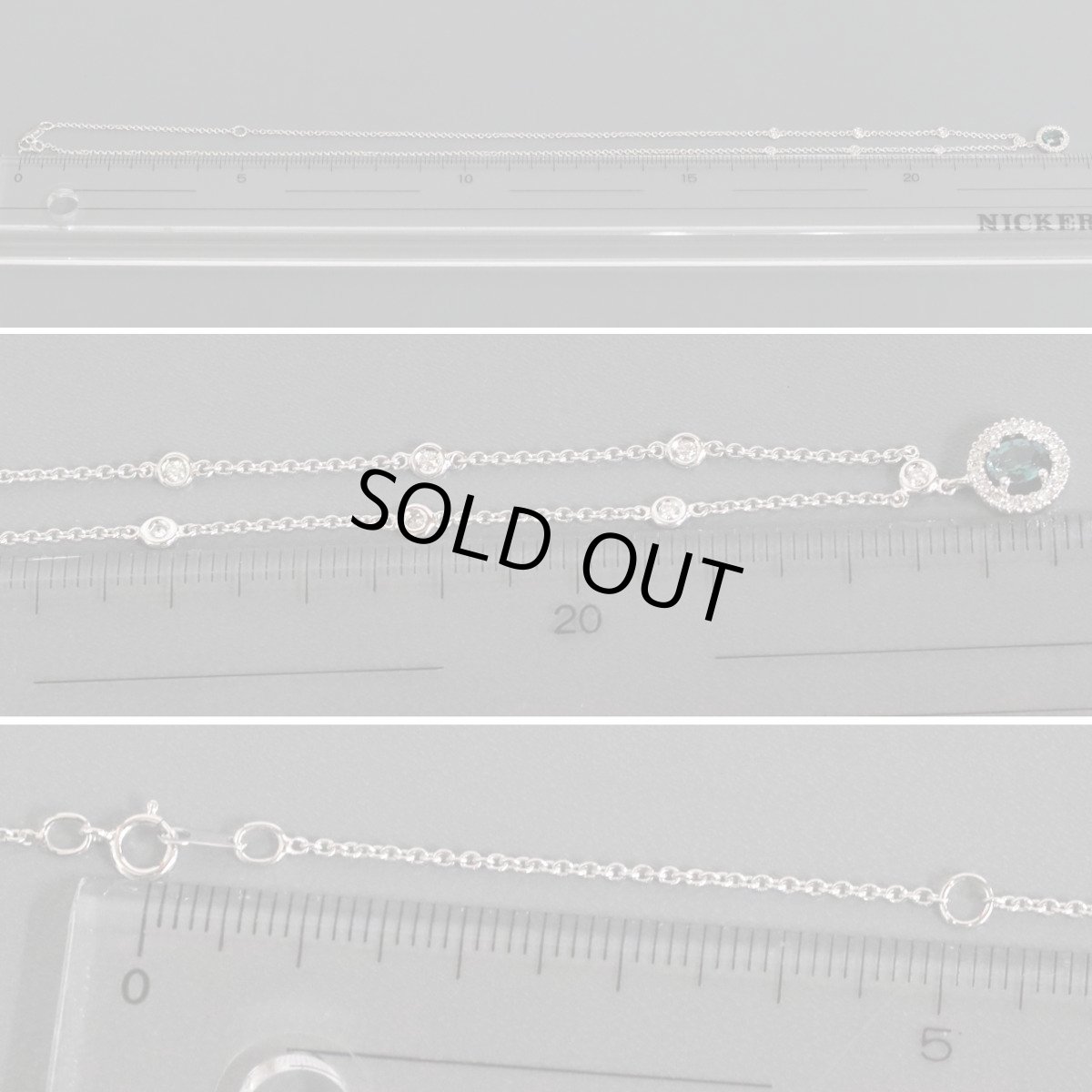 画像9: 750アレキサンドライトダイヤモンドネックレス A0.25 D0.19 3.7g (9)