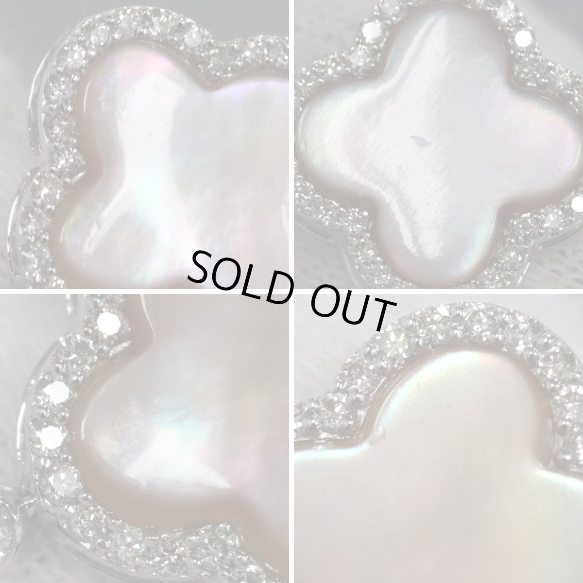 画像4: 18K/750ダイヤモンドシェルブレスレット フラワーモチーフ D0.87 9.8g (4)