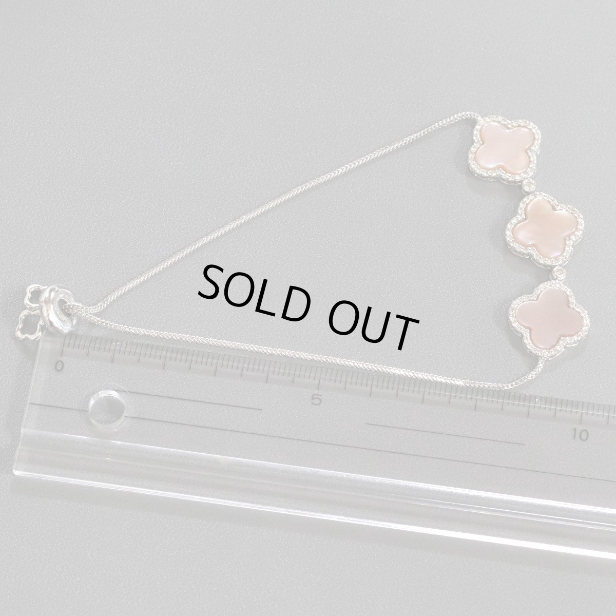 画像7: 18K/750ダイヤモンドシェルブレスレット フラワーモチーフ D0.87 9.8g (7)