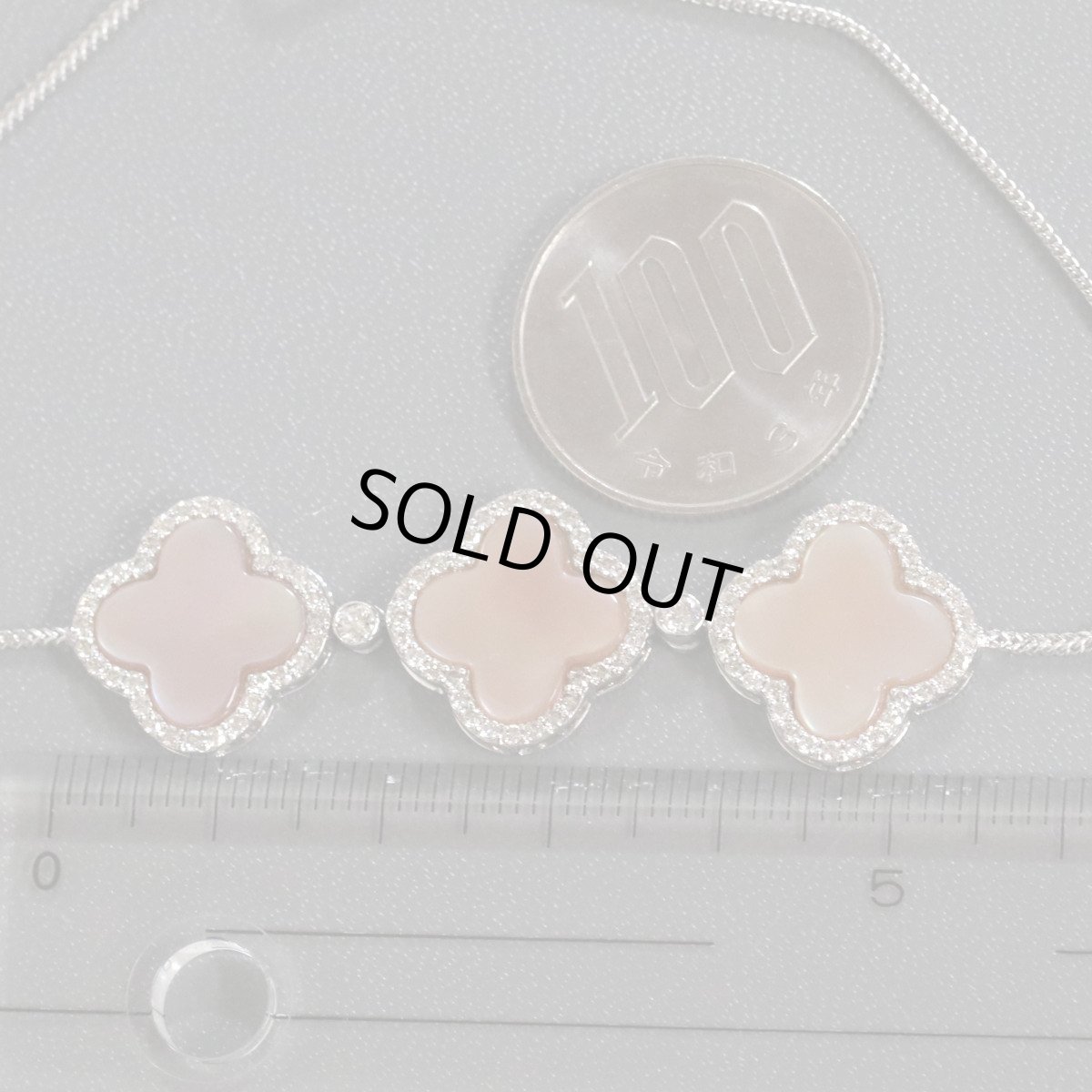 画像8: 18K/750ダイヤモンドシェルブレスレット フラワーモチーフ D0.87 9.8g (8)