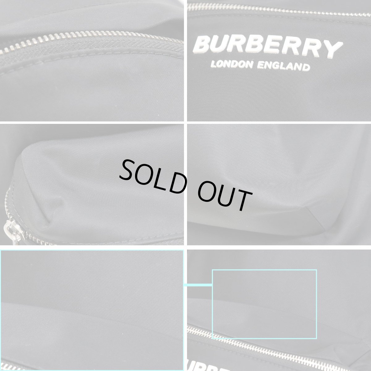 画像2: バーバリー ナイロン バックパック ブラック(8063495) (2)