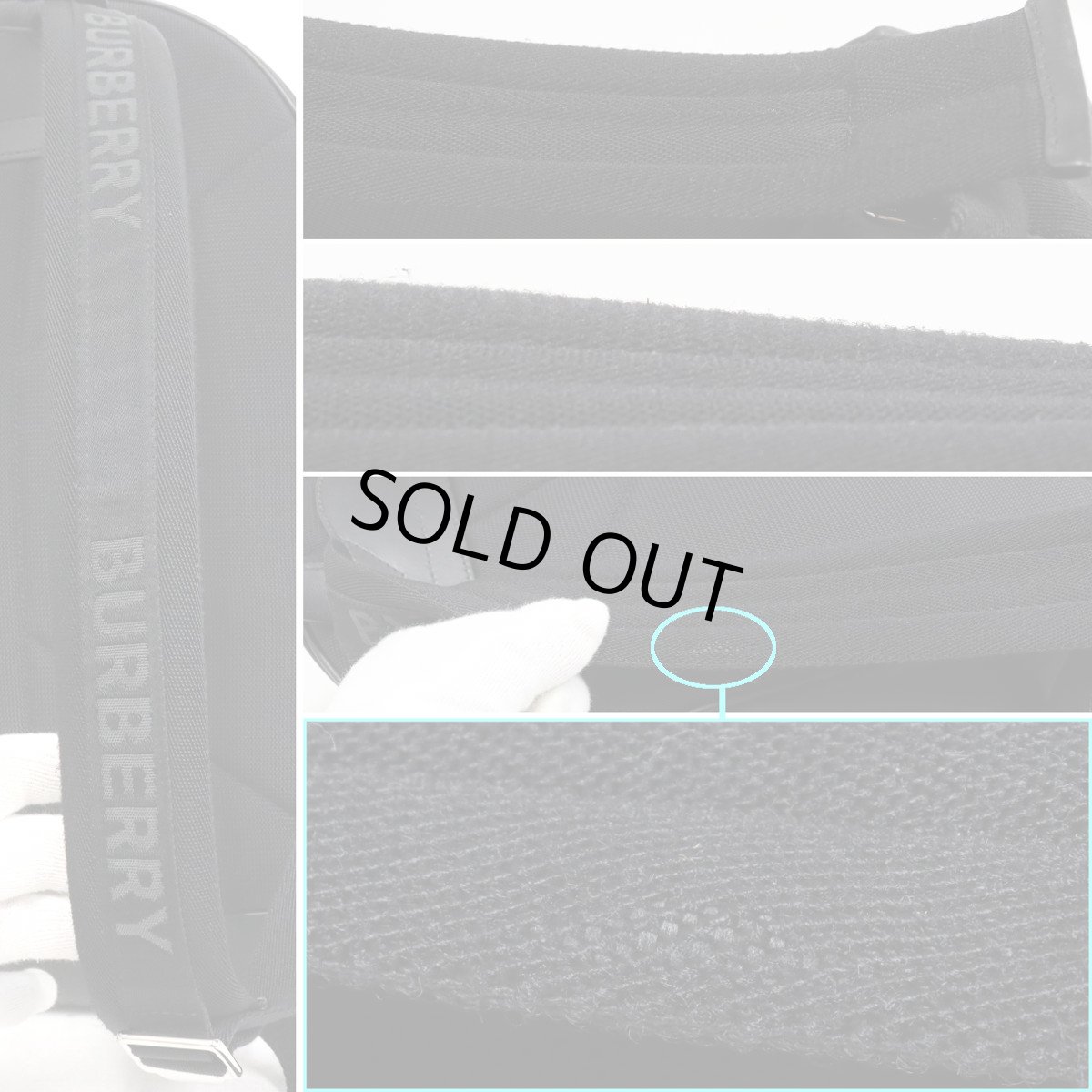 画像5: バーバリー ナイロン バックパック ブラック(8063495) (5)