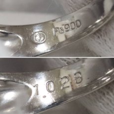画像7: Pt900ダイヤモンドリング D1.028 3PD 8.4g #15 (7)