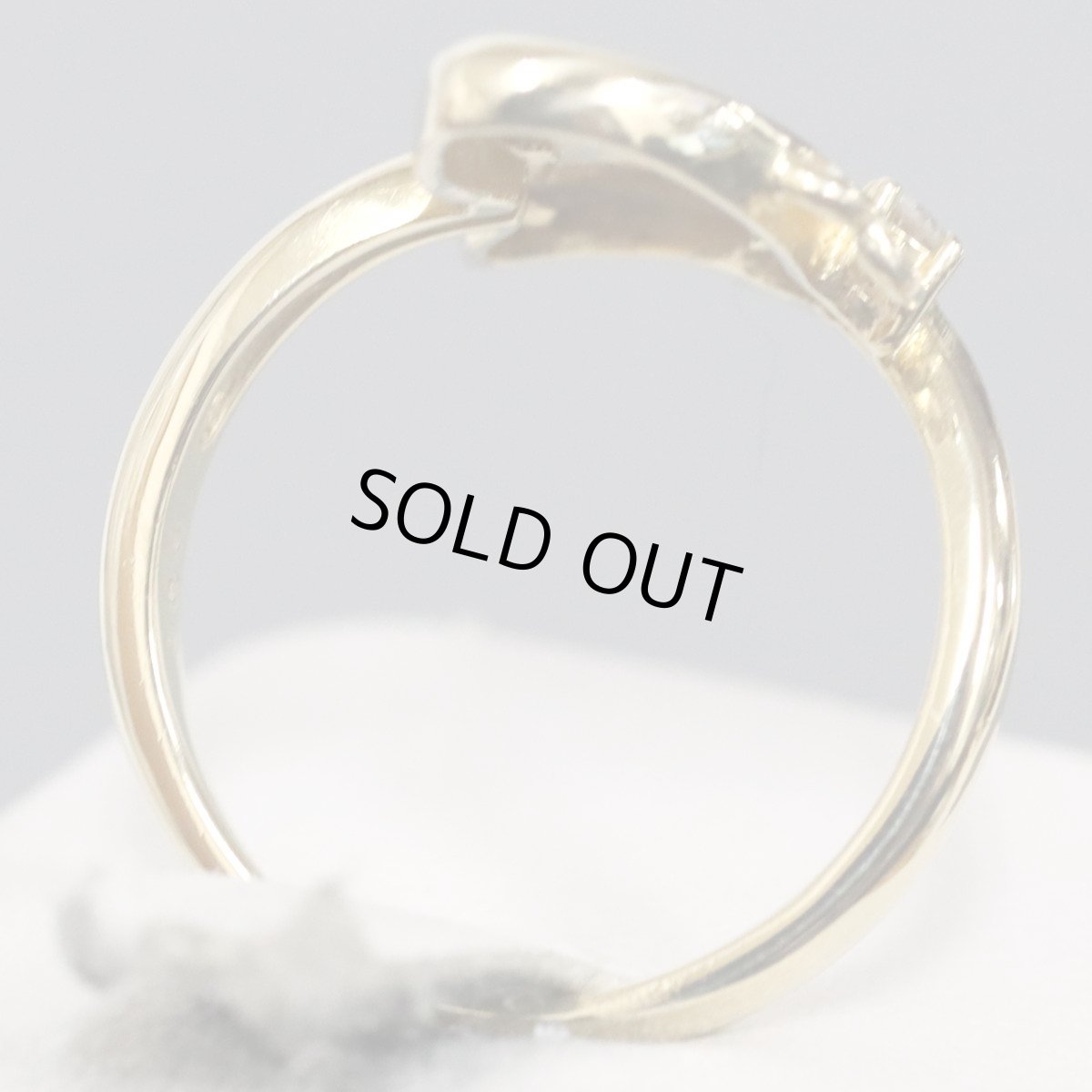 画像4: K18YG/WG/PGダイヤモンドリング 蝶々モチーフ D0.07 3.9g #10.5 (4)