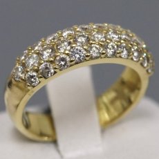 画像1: K18ダイヤモンドリング D1.00 5.8g #9.5 (1)