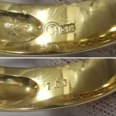 画像6: K18ダイヤモンドリング D1.00 5.8g #9.5 (6)