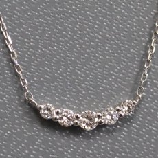 画像1: スタージュエリー Pt950ダイヤモンドネックレス D0.10 1.5g 39cm 内箱 (1)