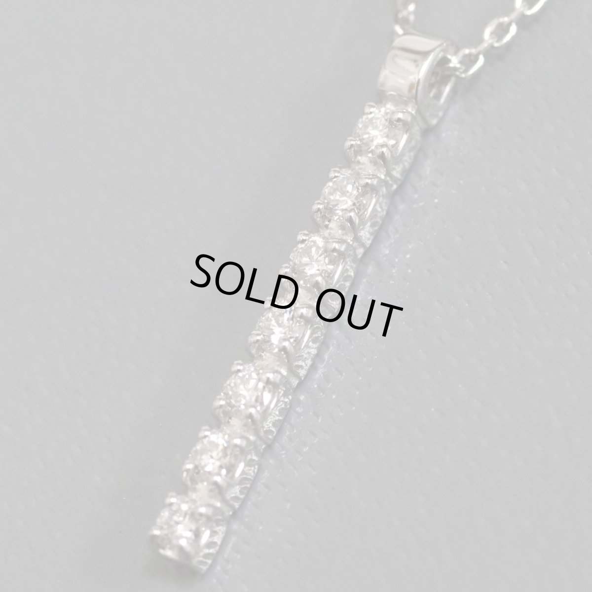 画像2: ヨンドシー Pt850ダイヤモンドネックレス 7PD 2.5g AJ付42cm 内外箱 (2)