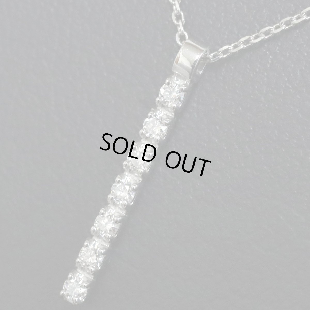 画像6: ヨンドシー Pt850ダイヤモンドネックレス 7PD 2.5g AJ付42cm 内外箱 (6)