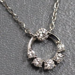 k18 ダイヤ白蝶真珠14mmペンダント