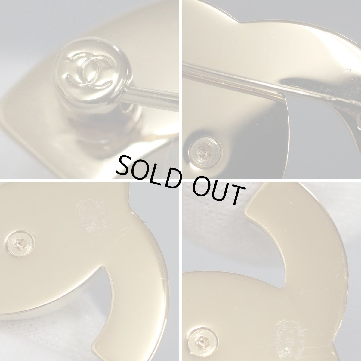 画像8: シャネル ココマーク フェイクシェル ターンロック ブローチ B24A 箱 (8)