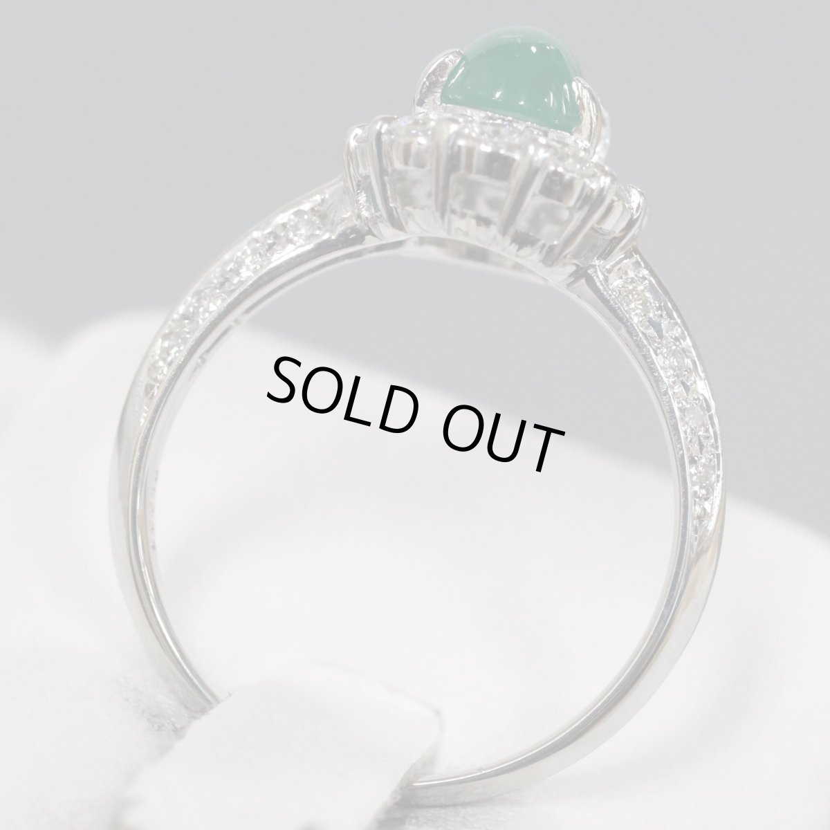 画像5: Pt900エメラルドダイヤモンドリング E0.87 D0.50 4.3g #10.5 (5)