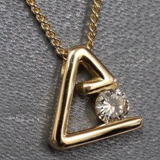 画像1: K18ダイヤモンドネックレス D0.20 3.7g 39cm (1)